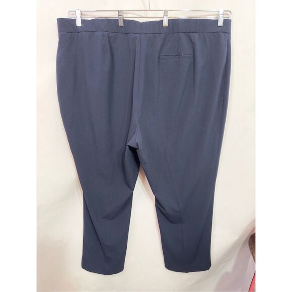 Catherines Plus Size 26W Dress Pants Navy Blue Trousers Right Fit Pockets 860 - Picture 2 of 8